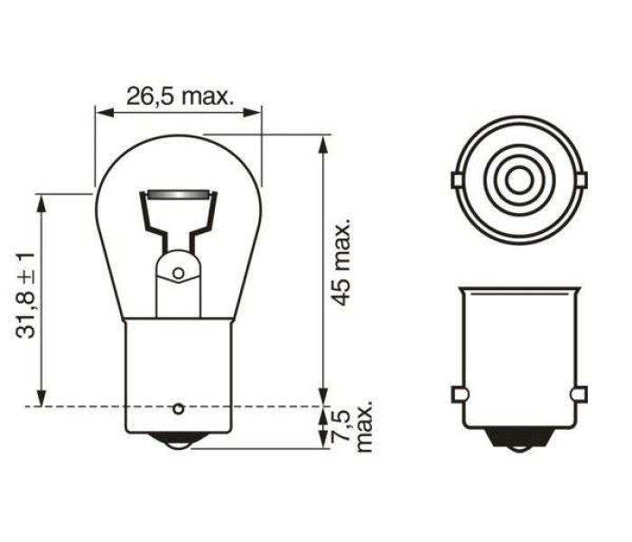 Лампочка 12V P21W